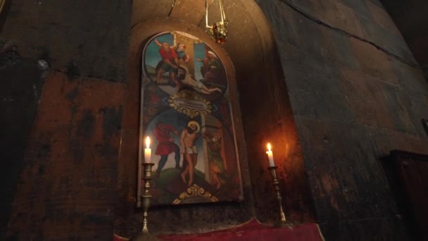 Khor Virap Armenien Juli 2017 Interiören Khor Virap Kloster Armenien — Stockvideo