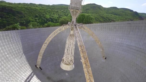 Rot Radyoaktif Teleskop Paris Heruni Radyo Optik Teleskop Dağlarla Çevrili — Stok video