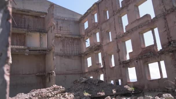 Die Stadt Gyumri Und Die Stärksten Zerstörte Region Armeniens 1988 — Stockvideo