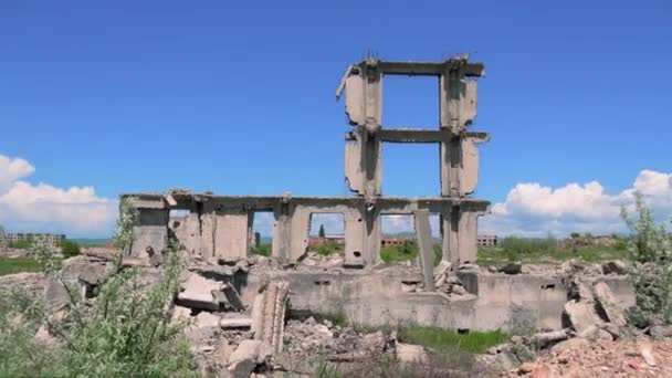 Gyumri Şehri Onun Yıkık Ermenistan Bölgesi 1988 Şiddetli Bir Deprem — Stok video