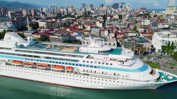 Batumi Georgia Luglio 2023 Nave Crociera Marittima Astoria Grande Nel — Video Stock