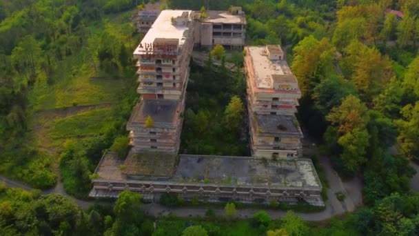 Detalj Övergivet Sovjetiskt Sanatorium Tskhaltubo Georgien Tskaltubo Var Viktig Balneologisk — Stockvideo