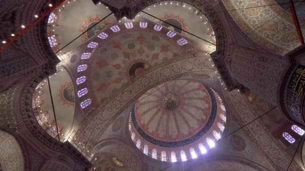 Stambul Turkey September 2023 Interior Blue Mosque Sultan Ahmed Mosque — Stock Video