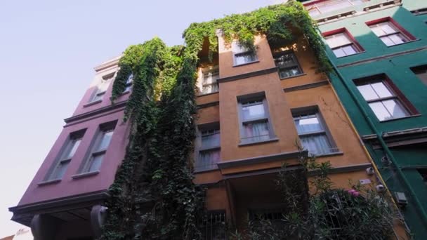 Coloridas Casas Balat Populares Entre Los Turistas Balat Barrio Judío — Vídeos de Stock
