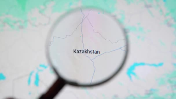 Batumi Georgia Června 2024 Kazachstán Přes Lupu Google Earth Detail — Stock video