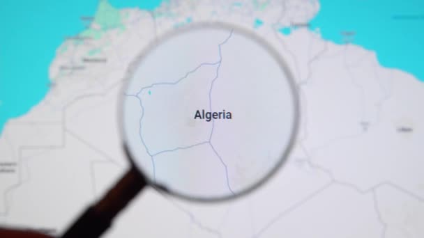 Μπατουμη Γεωργια Ιανουαριου 2024 Αλγερία Μέσω Μεγεθυντικού Φακού Στην Οθόνη — Αρχείο Βίντεο