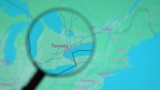 Batumi Georgie Janvier 2024 Canada Toronto Grâce Loupe Sur Écran — Video