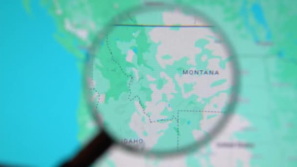Batumi Georgia Ocak 2024 Amerika Birleşik Devletleri Montana Google Earth — Stok video