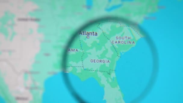 Batumi Georgia Styczeń 2024 Stany Zjednoczone Ameryki Atlanta Gruzja Alabama — Wideo stockowe