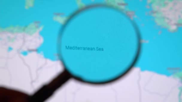 Μπατουμη Γεωργια Ιανουαριου 2024 Μεσόγειος Θάλασσα Μέσω Μεγεθυντικού Φακού Στην — Αρχείο Βίντεο