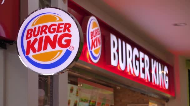 Batumi Georgia Června 2024 Exteriér Restaurace Burger King Nápis Hlavního — Stock video