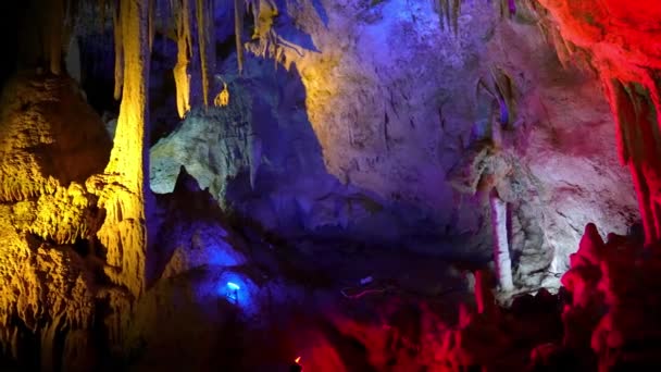 Cueva Prometeo Kumistavi Cerca Tskaltubo Kutaisi Región Imereti Monumento Natural — Vídeos de Stock