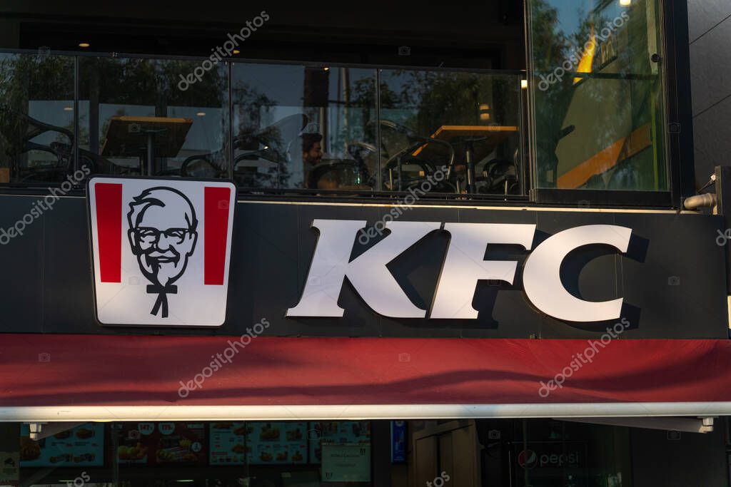Bodrum, Turkey - September 8 2023: Fast food chain restaurant KFS.