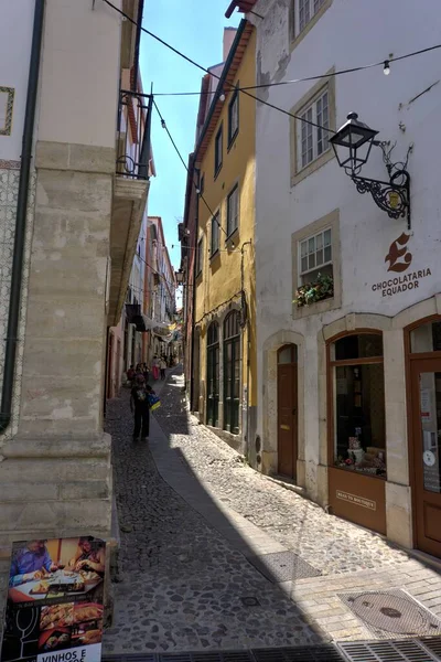 Coimbra Portugal Août 2022 Vue Sur Rue Ruelle Étroite Avec — Photo