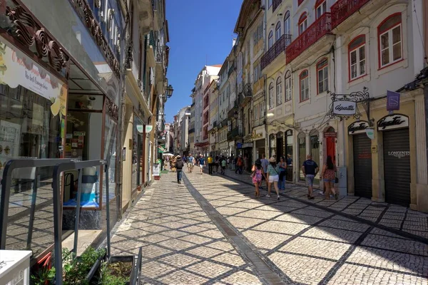 Coimbra Πορτογαλία Αυγούστου 2022 Θέα Στην Οδό Που Δείχνει Την Φωτογραφία Αρχείου