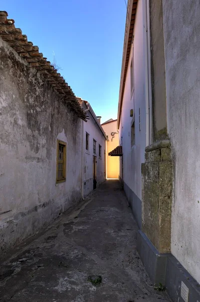Quiaios Portugal August 2022 Street View Showing Narrow Unmarked Alleyway — Stock Photo, Image