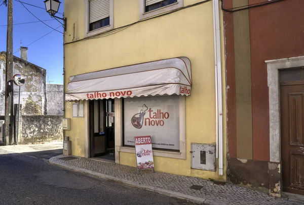 Quiaios Portugal August 2022 Exterior Butcher Shop Talho Novo Showing — Stock Photo, Image