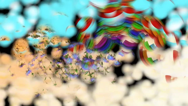 stock image Bubbly Rainbow Abstract Background Digital Rendering