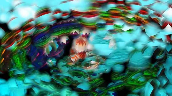 バブルレインボーアブストラクト背景デジタルレンダリング — ストック写真