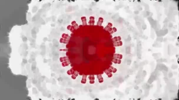 Weergave Corona Virus Covid Pandemie — Stockvideo