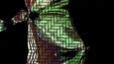 Canlı Geometrik Izgara Tasarımı Dijital Hazırlama