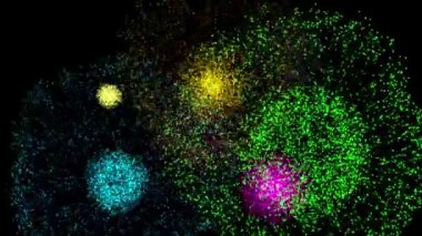 Havai fişek Festivali Saydam Arkaplanlı Dijital Canlandırma