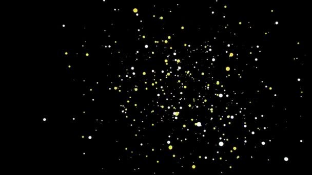 Glitter Shiny Dots Representación Digital Con Fondo Transparente — Vídeos de Stock
