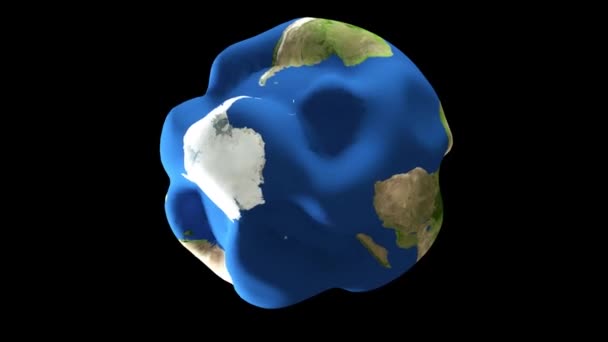 Planet Earth Spinning Renderelés Átlátható Háttérrel — Stock videók