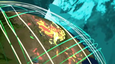 İş Arkaplanı Dünya Bağlantısı 3B Hazırlama