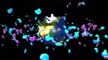 İş Arkaplanı Dünya Bağlantısı 3B Hazırlama