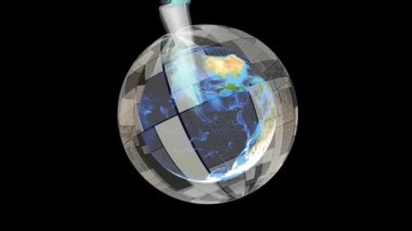 İş Arkaplanı Dünya Bağlantısı 3B Hazırlama