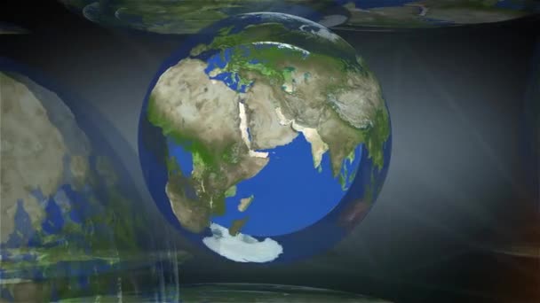 Business Background Earth Connectivity Rendering — Stock video