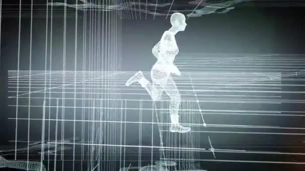 Запуск Цифрового Рендерингу Людини — стокове відео