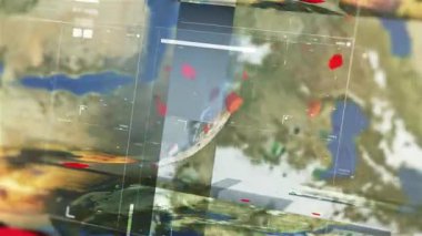 Kaya Parçacıkları Dünya 'ya çarpıyor 3D görüntüleme