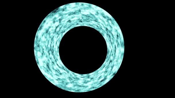 Abstract Circulaire Blauwe Vorm Digitale Rendering — Stockvideo