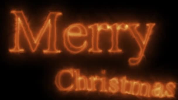 Christmas Wishes Glowing Typography Digital Rendering — Stock Video