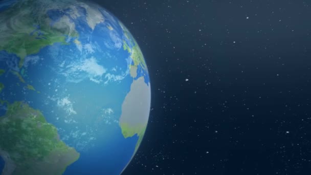Realistyczna Planeta Ziemia Przestrzeni Rendering — Wideo stockowe