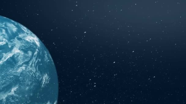 Planet Bumi Realistik Dalam Perender Angkasa — Stok Video