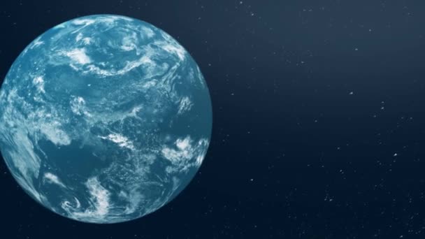 现实的行星地球在太空3D渲染 — 图库视频影像