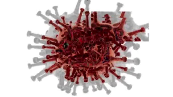 Virus Corona Covid Rendering Pandemico — Video Stock