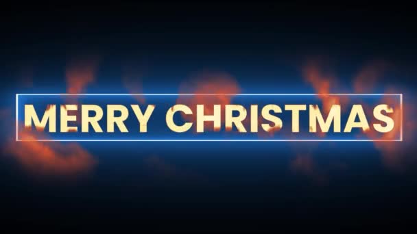 Weihnachtswünsche Glühende Typografie Digitales Rendering — Stockvideo