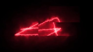 Neon Parlayan Çizgiler Dijital Hazırlama