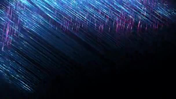 Digitální Vykreslování Neonově Zářících Čar — Stock video