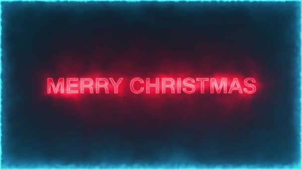 Karácsonyi Kívánságok Ragyogó Tipográfia Digitális Renderelés — Stock videók