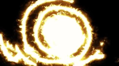 Soyut Neon Parlayan Dönen Disk Dijital Hazırlama