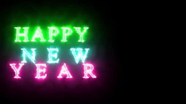 Yeni Yıl Dilekleri Parlayan Tipografi Dijital Hazırlama