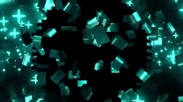 Fragments Cubes Fracassant Rendu — Video