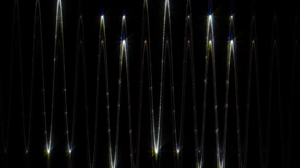 Linee Luminose Neon Rendering Digitale — Video Stock