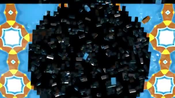 Фрагменти Кубики Рендеринга — стокове відео