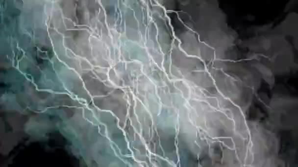 Looping Lightning Elektrische Achtergrond Digitale Rendering — Stockvideo